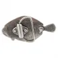 Preview: Design Belt Buckle Flounder by Umjubelt, fashion style, fish, unisex, nickel-free, silver, for belts up to 4 cm wide - back